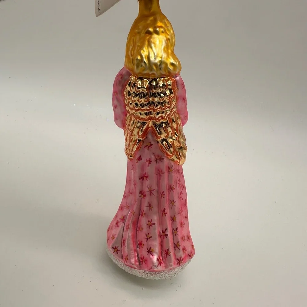Christopher Radko HEAVENLY TRIUMPH 1996 Christmas Ornament, Angel, Horn, Pink‎